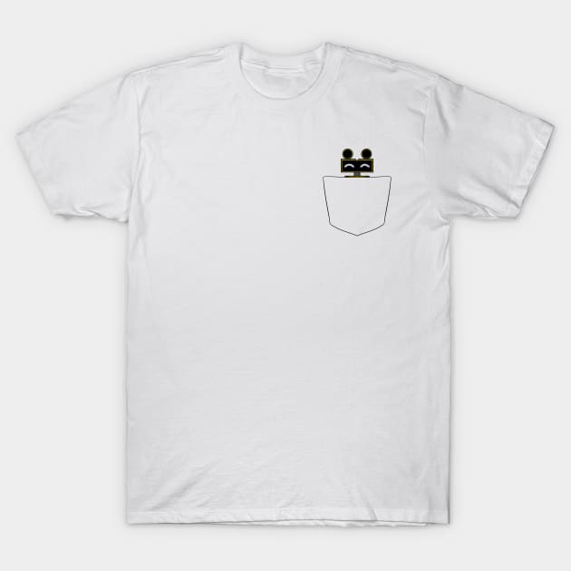 Pocket Caution Bot (Pocket Pat) T-Shirt by IcbellArt